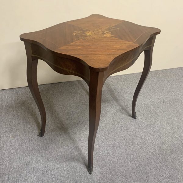 French Marquetry Occasional Table, c.1900