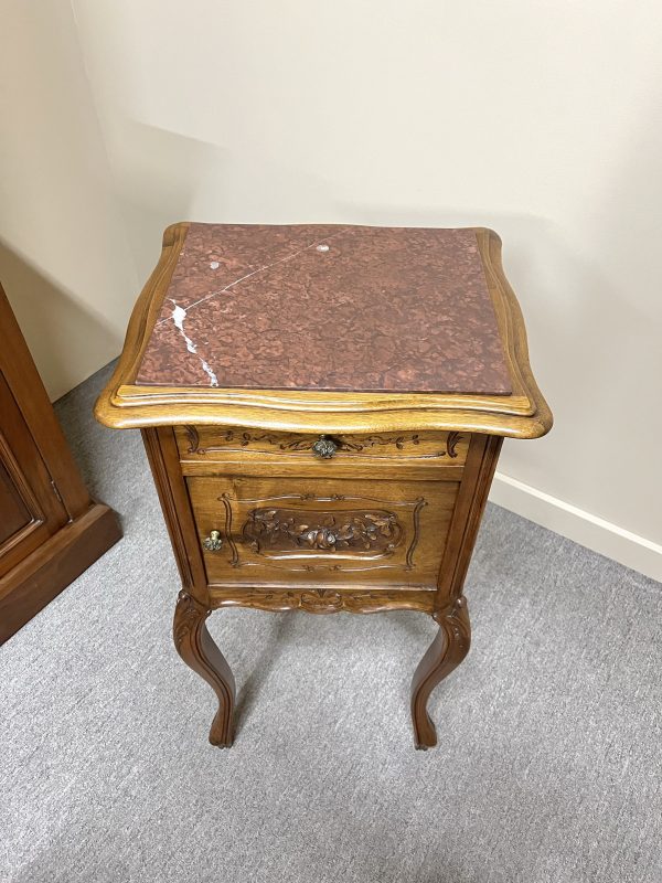 French Walnut Bedside Cabinet c.1900