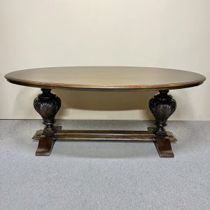 Large Oval Pedestal Dining Table