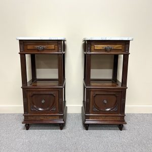 Pair of French Mahogany Bedside Cabinets