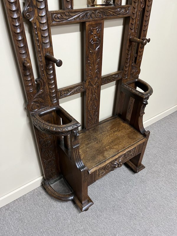 19th Century English Oak Hallstand