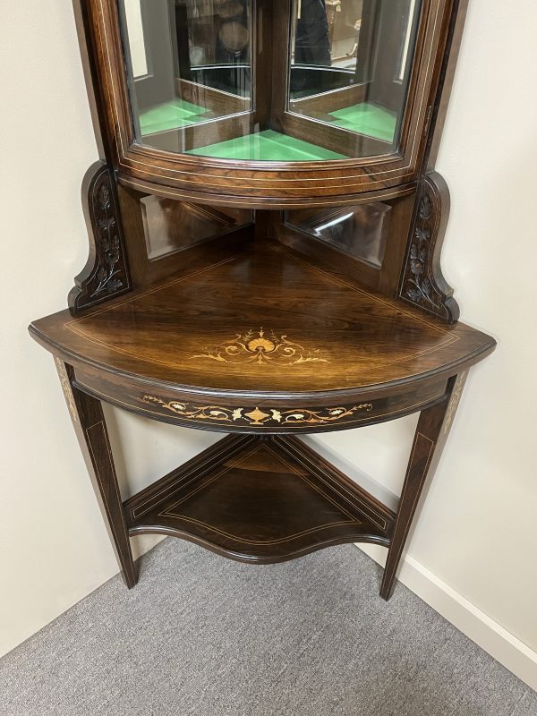 19th Century Inlaid Corner Cabinet