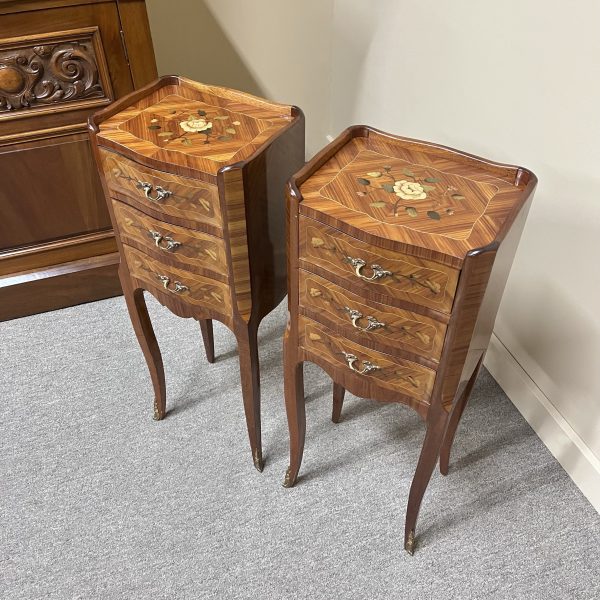 Pair of French Louis XV Style Bedsides