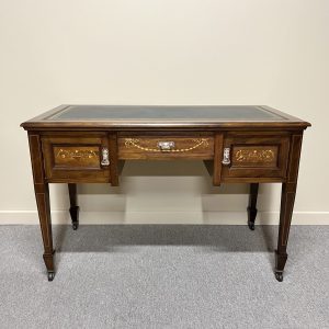 Inlaid Shearton Revival Mahogany Desk