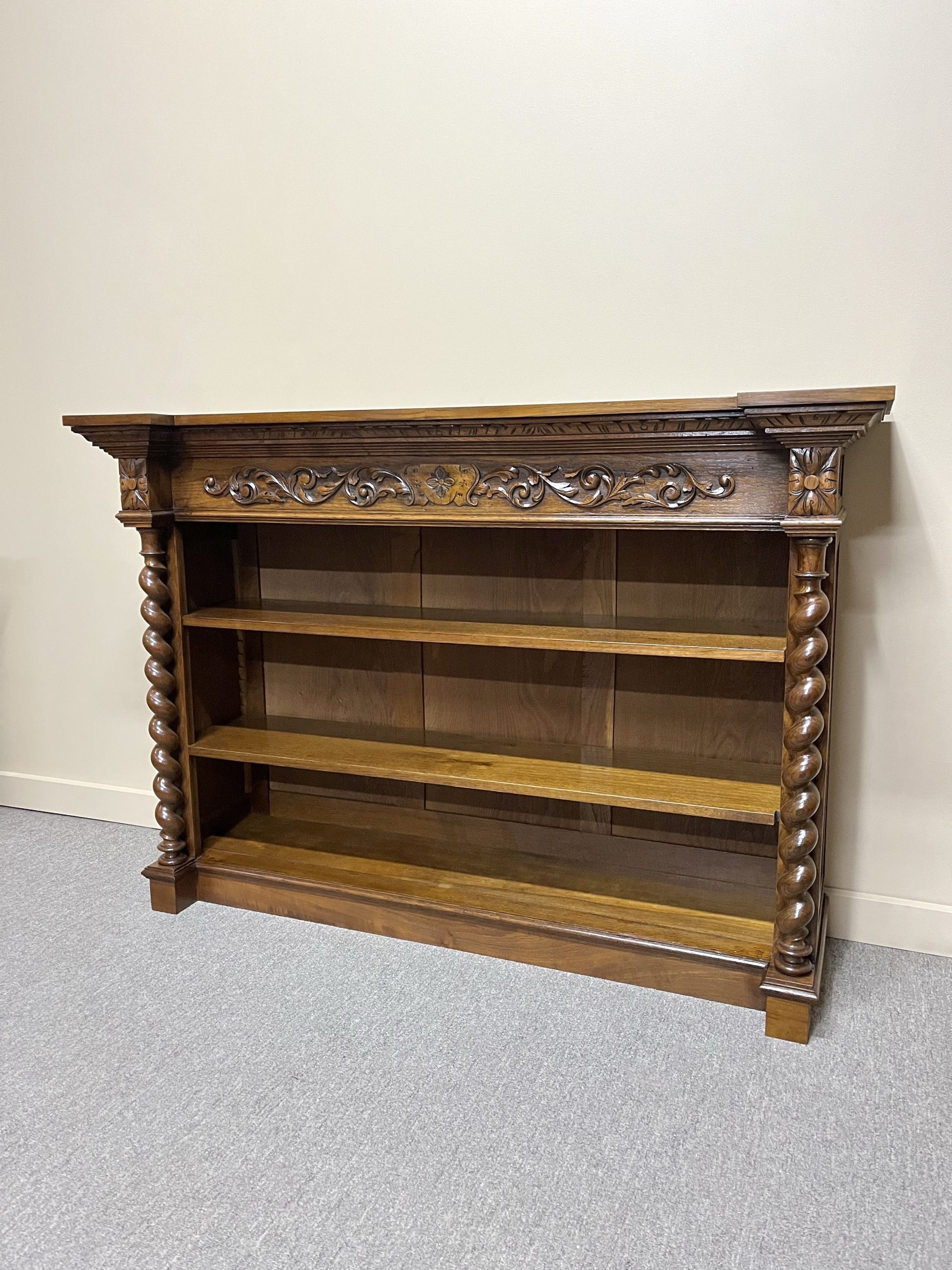 French clearance oak bookcase