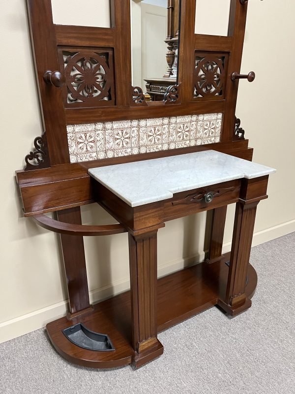 19th Century English Mahogany Hallstand