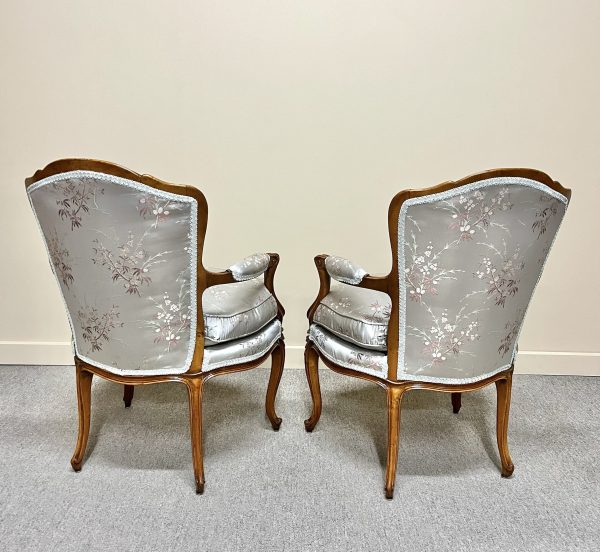 Pair of French Antique Walnut Fauteuils