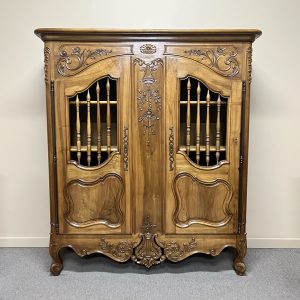 French Provençal Walnut Pantry Cabinet