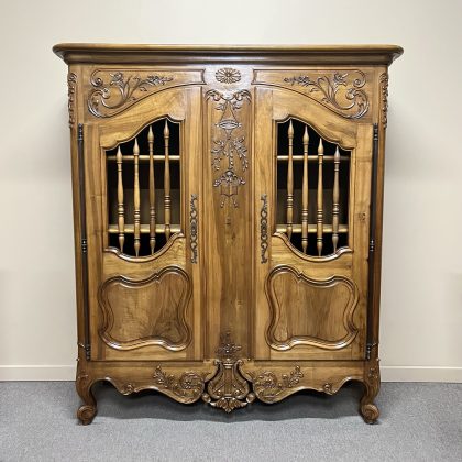 French Provençal Walnut Pantry Cabinet