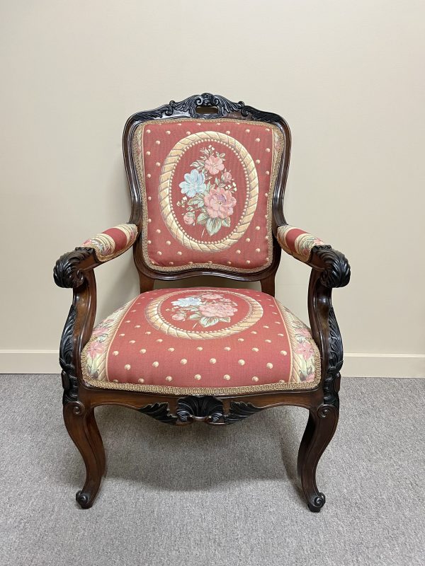 19th Century Pair of French Rosewood Armchairs