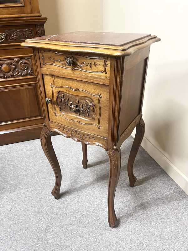 French Walnut Bedside Cabinet c.1900