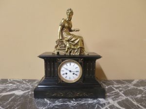 19th Century Figural Marble Clock
