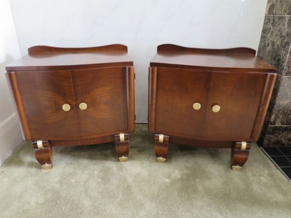 Pair French Bedside Cabinets, c.1940