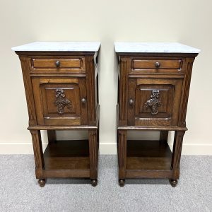 Pair of French Oak Bedside Cabinets