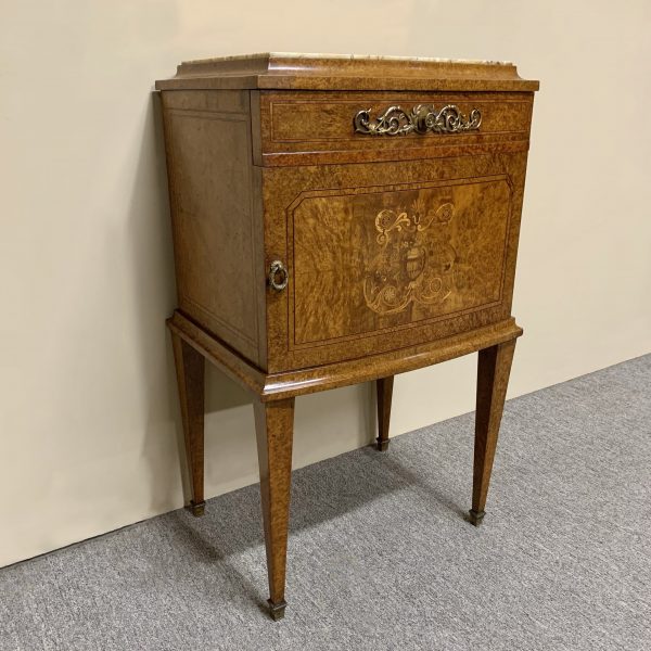 Fine French Marquetry Bedside Cabinet
