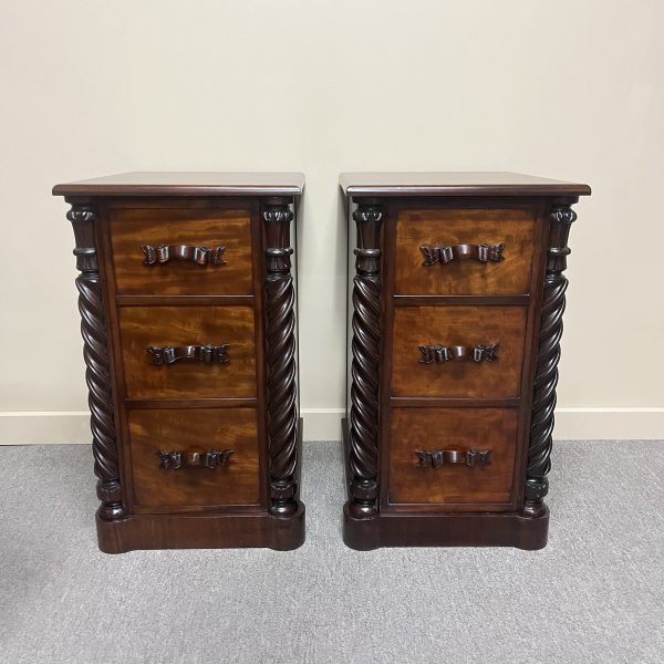 Victorian Mahogany Bedside Cabinets