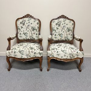 Pair of 19th Century French Walnut Fauteuils