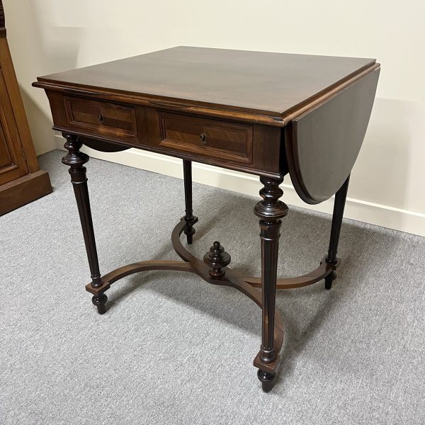 French LXVI Style Drop Leaf Table c.1900