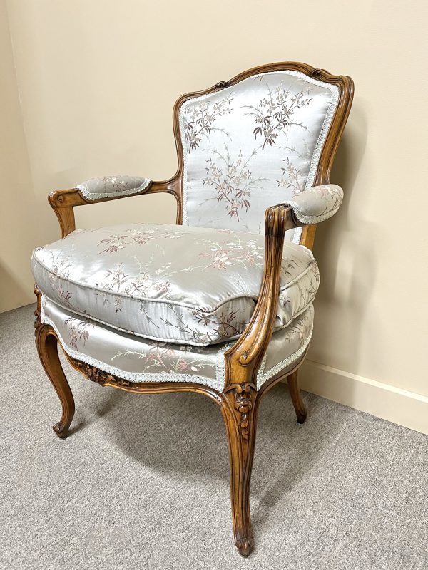 Pair of French Antique Walnut Fauteuils