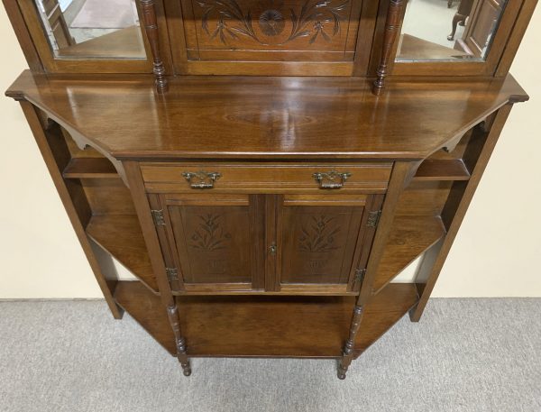 Edwardian Walnut Display Sideboard