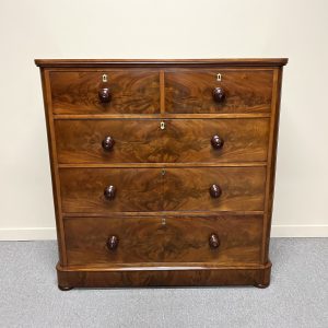 19th Century Flame Mahogany Chest of Drawers