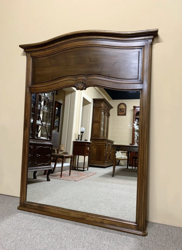French Walnut Mirror in the Louis XV Style