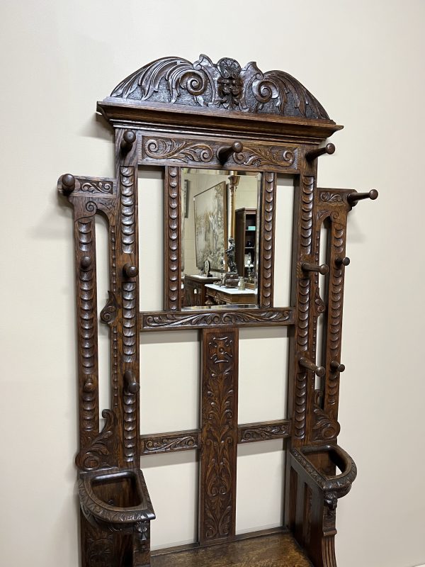 19th Century English Oak Hallstand