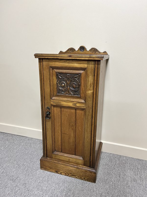 English Elm Bedside Cabinet, c.1890