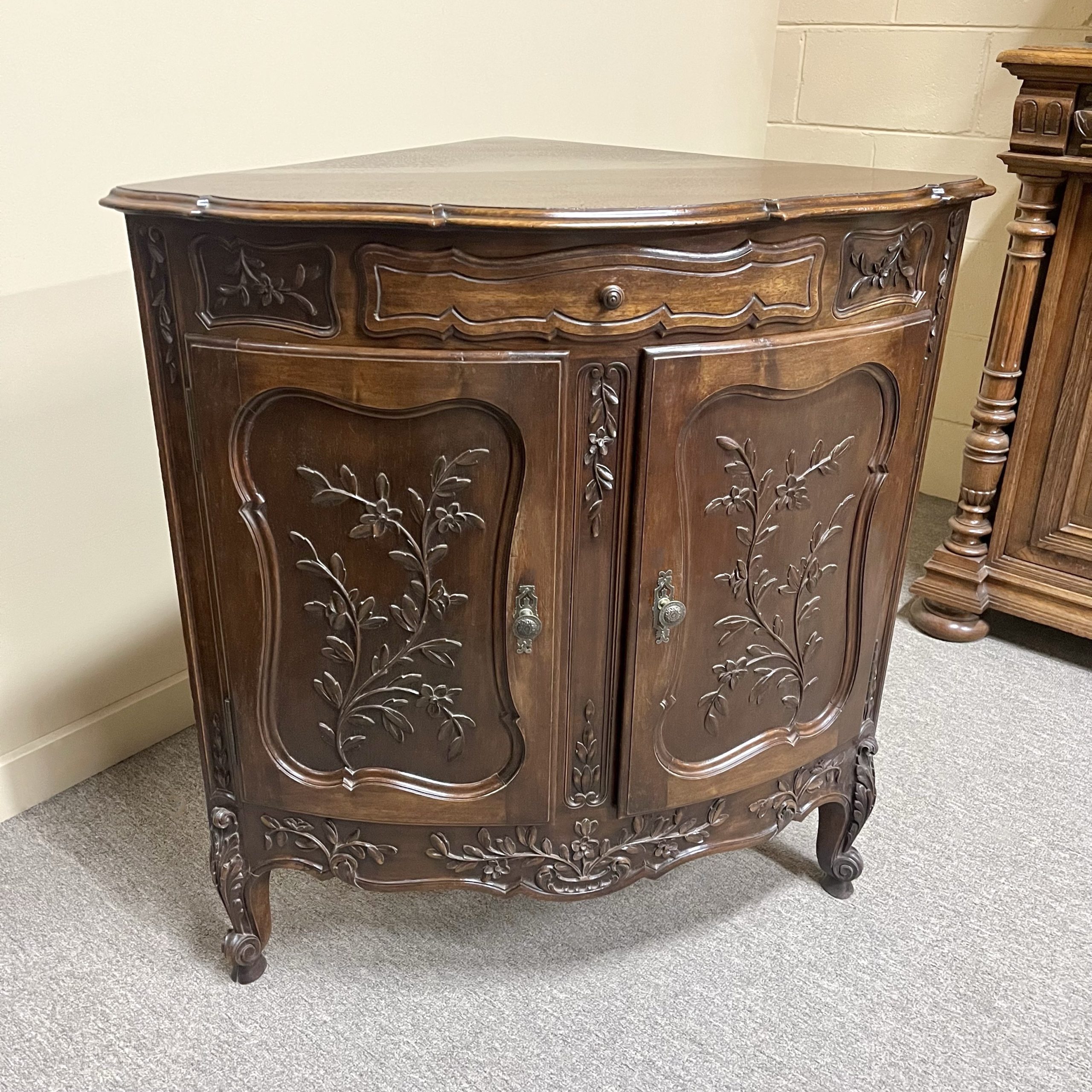 French Provincial Corner Cabinet