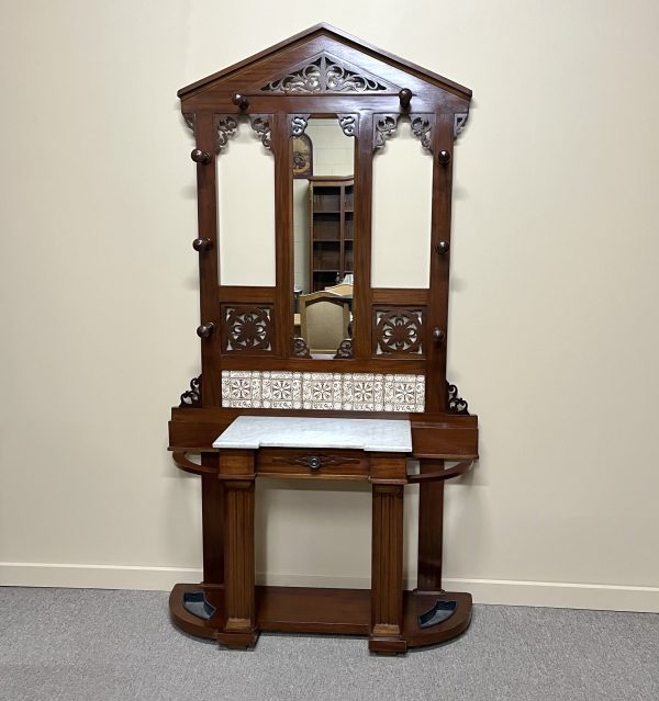 19th Century English Mahogany Hallstand