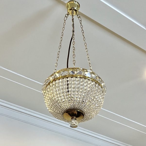 Vintage Regency Style Basket Chandelier