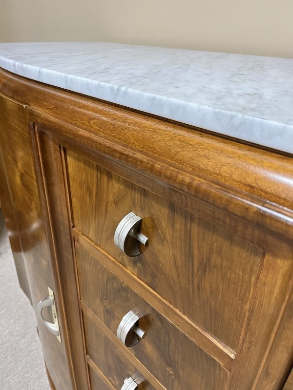 French Art Deco Walnut Buffet, c.1930