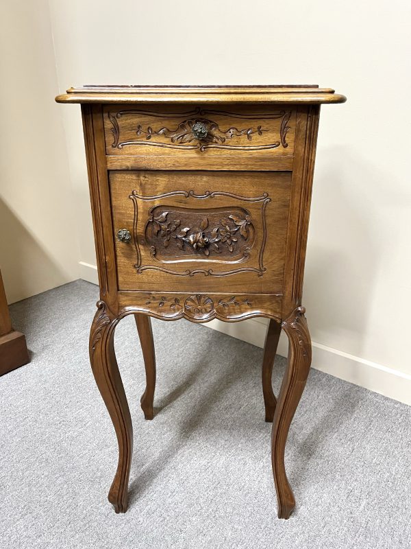 French Walnut Bedside Cabinet c.1900