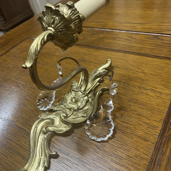 Pair of French Louis XV Style Ormolu Wall Lights