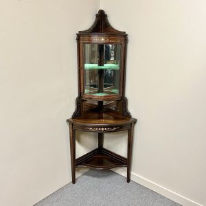 19th Century Inlaid Corner Cabinet