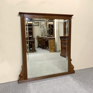 Late Victorian Walnut Overmantel Mirror