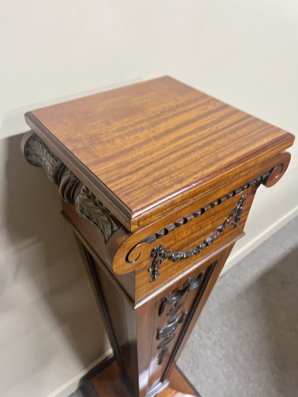 Edwardian Adam Style Satinwood Pedestal