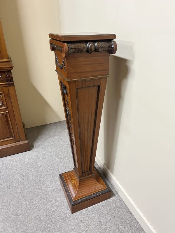 Edwardian Adam Style Satinwood Pedestal