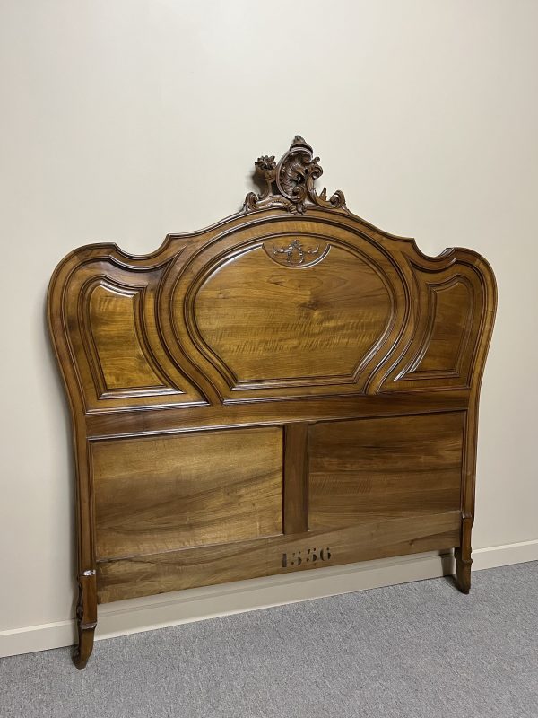 Antique French Walnut Queen Size Bedhead