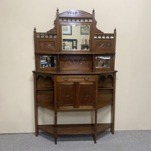 Edwardian Walnut Display Sideboard