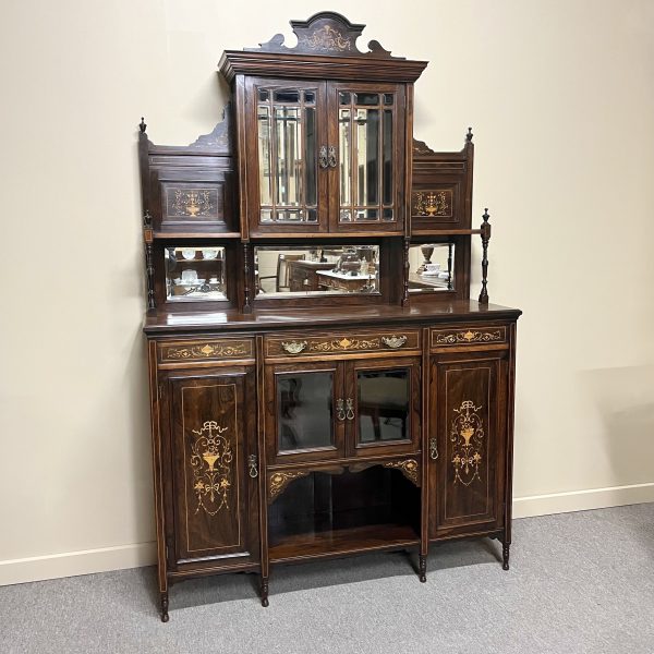 Inlaid Rosewood Sheraton Revival Cabinet