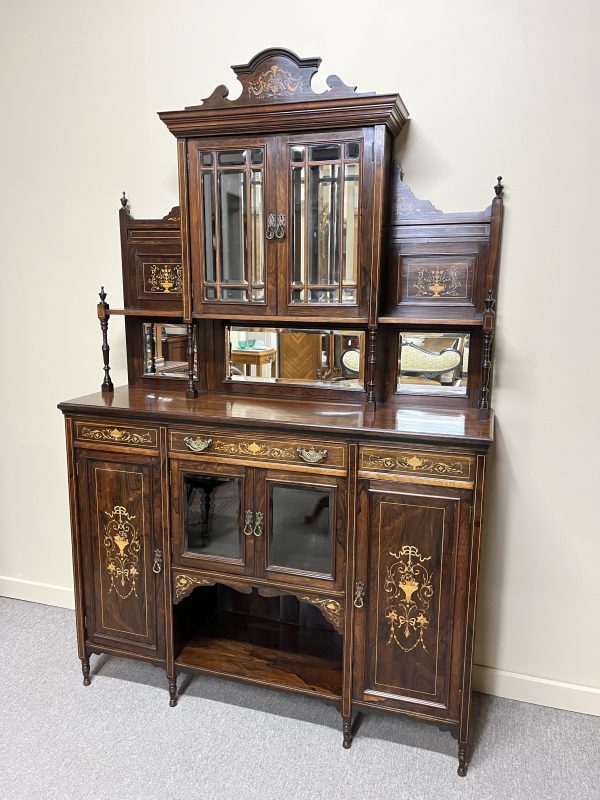 Inlaid Rosewood Sheraton Revival Cabinet