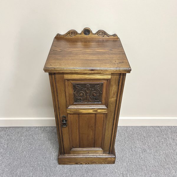 English Elm Bedside Cabinet, c.1890