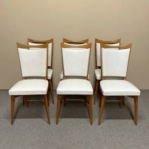 Set of 6 French Mid-Century Dining Chairs