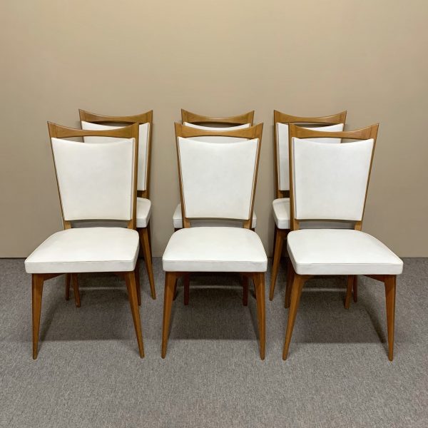 Set of 6 French Mid-Century Dining Chairs