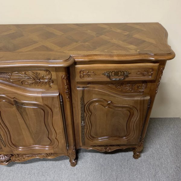 French Walnut Breakfront Buffet