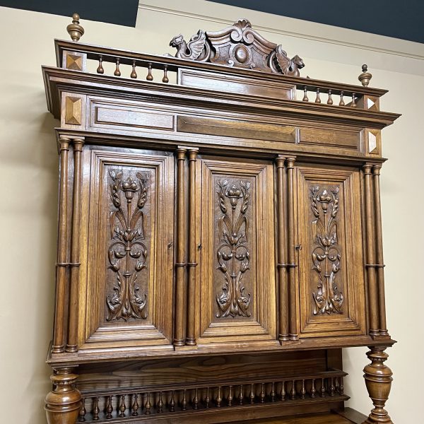 19th Century French Oak Buffet Deux Corps