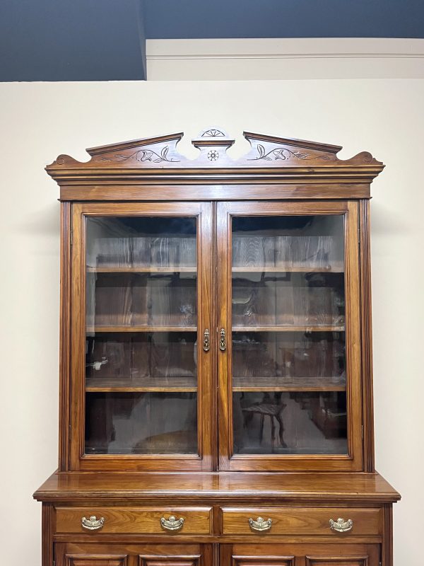Edwardian Walnut Bookcase, c.1900