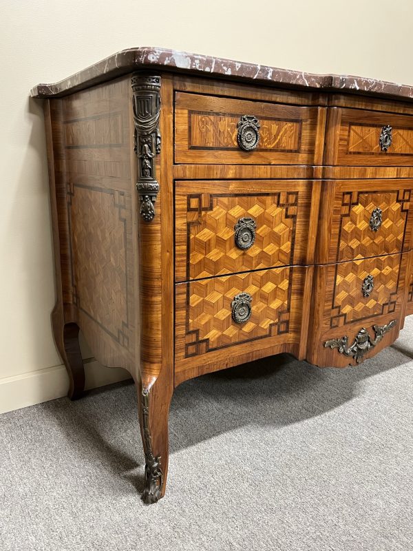 19th Century French Louis XV-XVI Transitional Style Commode