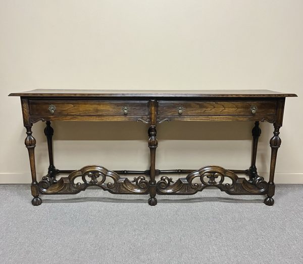 English Oak 2-Drawer Hall Table